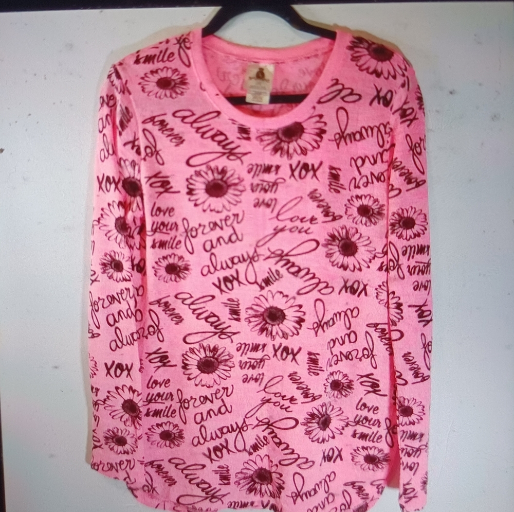 JL pink knit top. Large junior 11/13